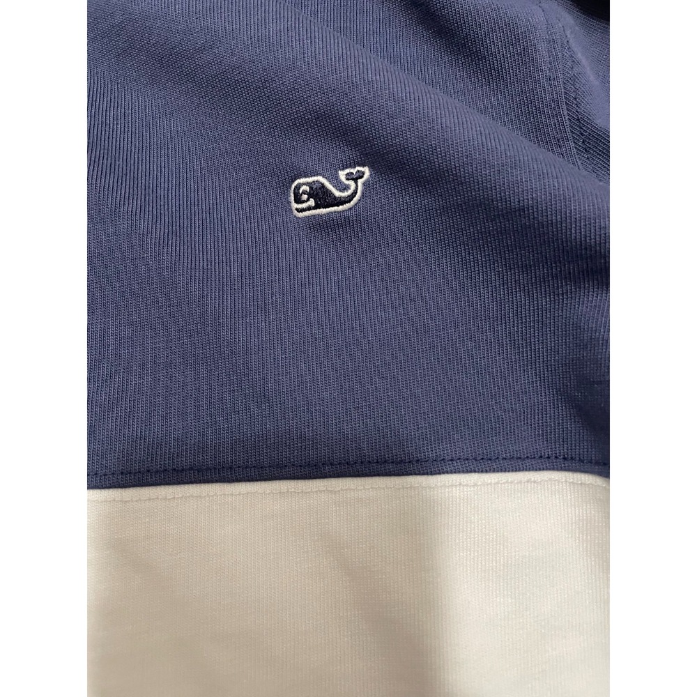 Vineyard Vines Rugby Shirt Mens Small Colorblock Navy White Whale Logo - Picture 4 of 10
